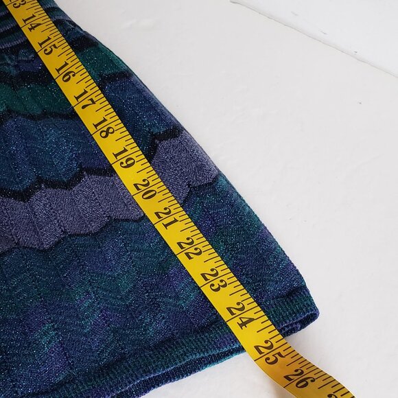 Metallic PEACOCK Halter T-back Sexy Top Clubbing Disco Shimmery Chevron - Picture 8 of 13